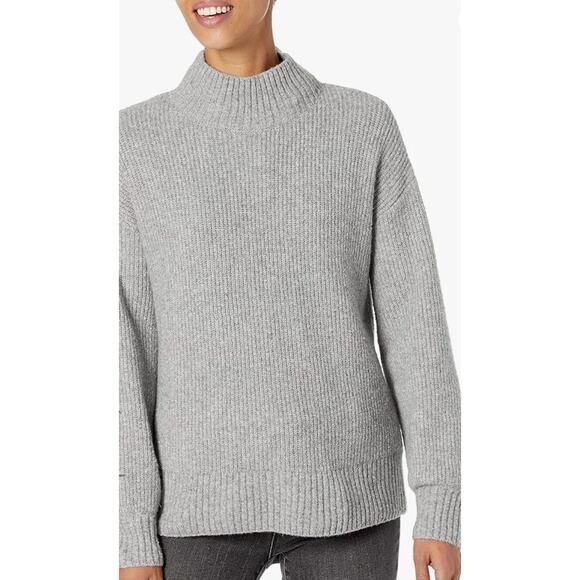 Goodthreads Women's Boucle Shaker‎ Stitch Balloon-Sleeve Gray Heather Sweater S - Picture 9 of 11